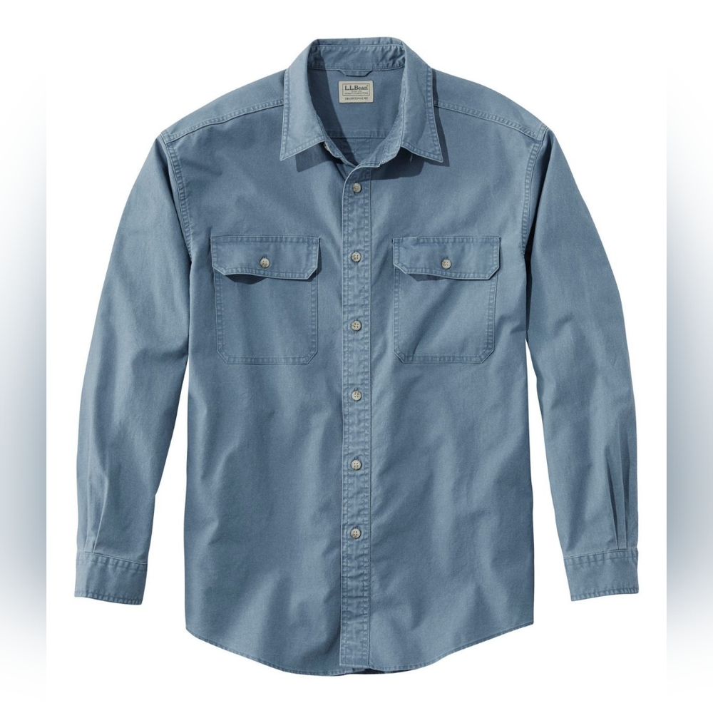 Men's Sunwashed Canvas Shirt, Traditional Fit
